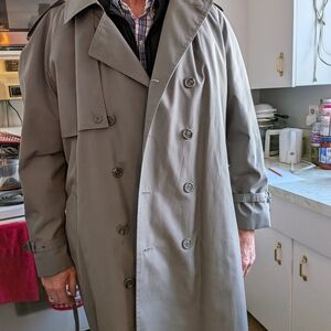 Men's Classic Gray Trench Coat